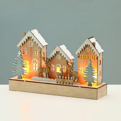 ^WOODEN VILLAGE  10 LED ΛΑΜΠ ΘΕΡΜΟ ΣΤΑΘΕΡΟ ΜΠΑΤ (2ΧΑA) 25*7*15cm IP20^  -X0551129